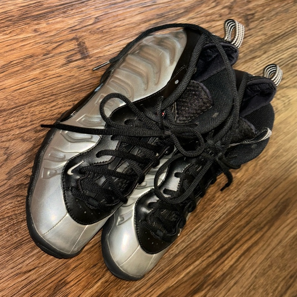 Silver Nike Foamposites FREE SHIPPING